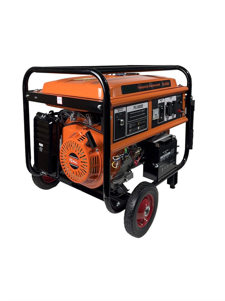 РЫСЬ PG-6000 E Генераторы бензиновые + электростартер 5500/5800 Вт + электростартер